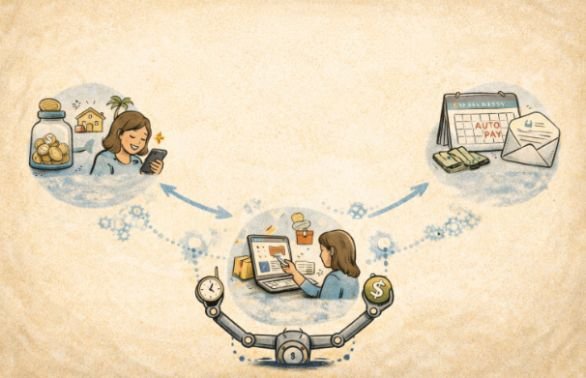 How does automation make budgeting feel effortless